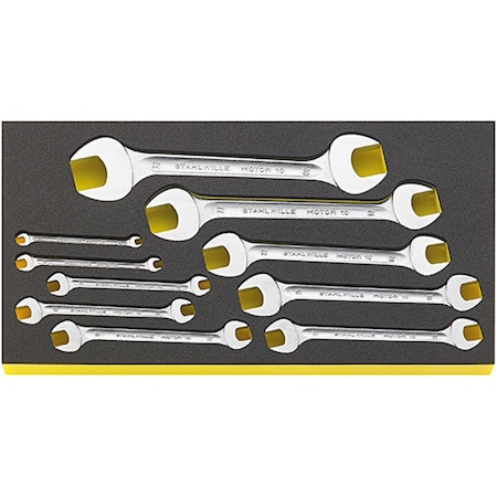 Stahlwille Tools Double open ended Wrench i.TCS inlay No.TCS WT 10/10 6-32MM -tray10-pcs. 96830120